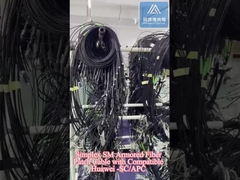 Ασπρωμένο καλώδιο επικάλυψης ινών με συμβατό LSZH Jacket Huawei -SC/APC Connector